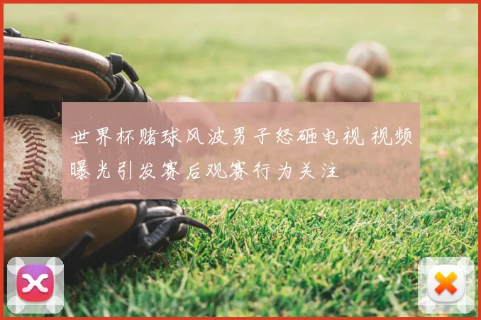 世界杯赌球风波男子怒砸电视 视频曝光引发赛后观赛行为关注